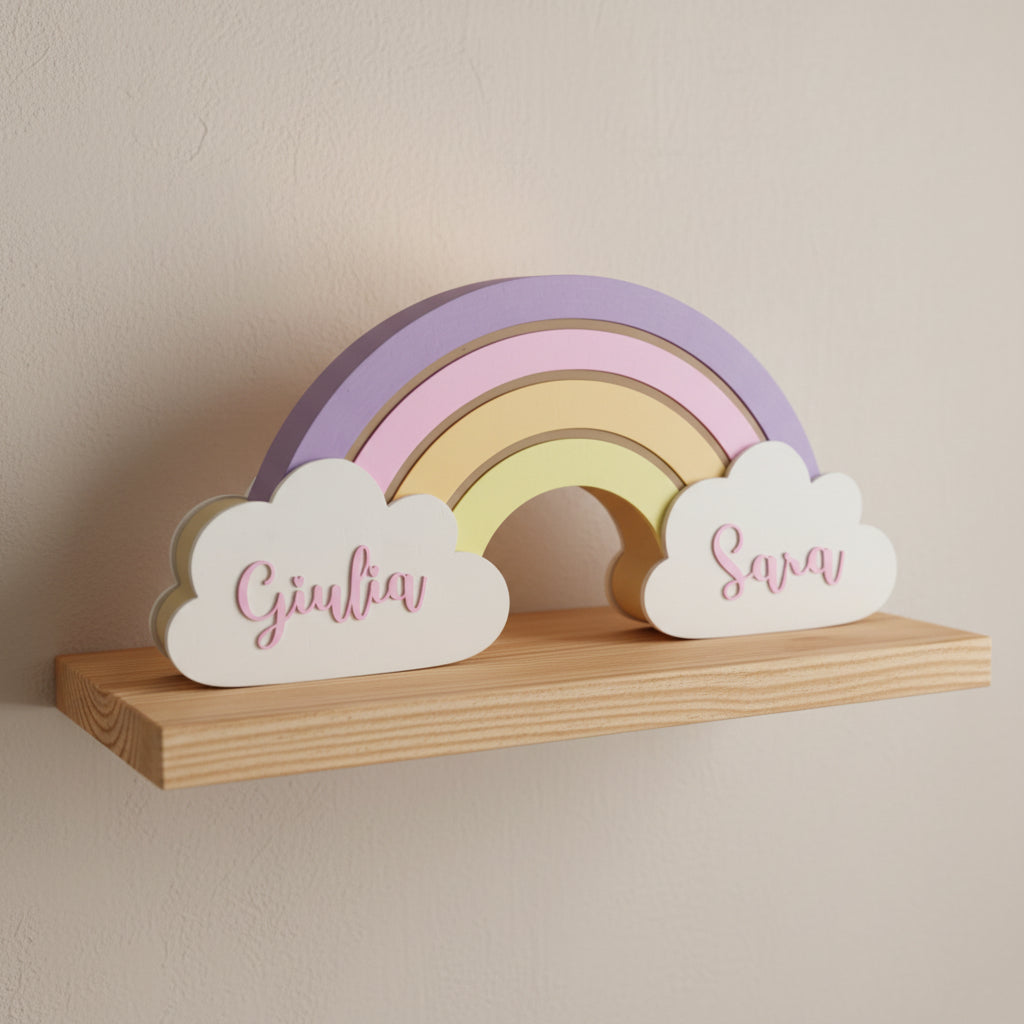 LAMPADA ARCOBALENO PERSONALIZZATA CON NOME FEMMINILE
