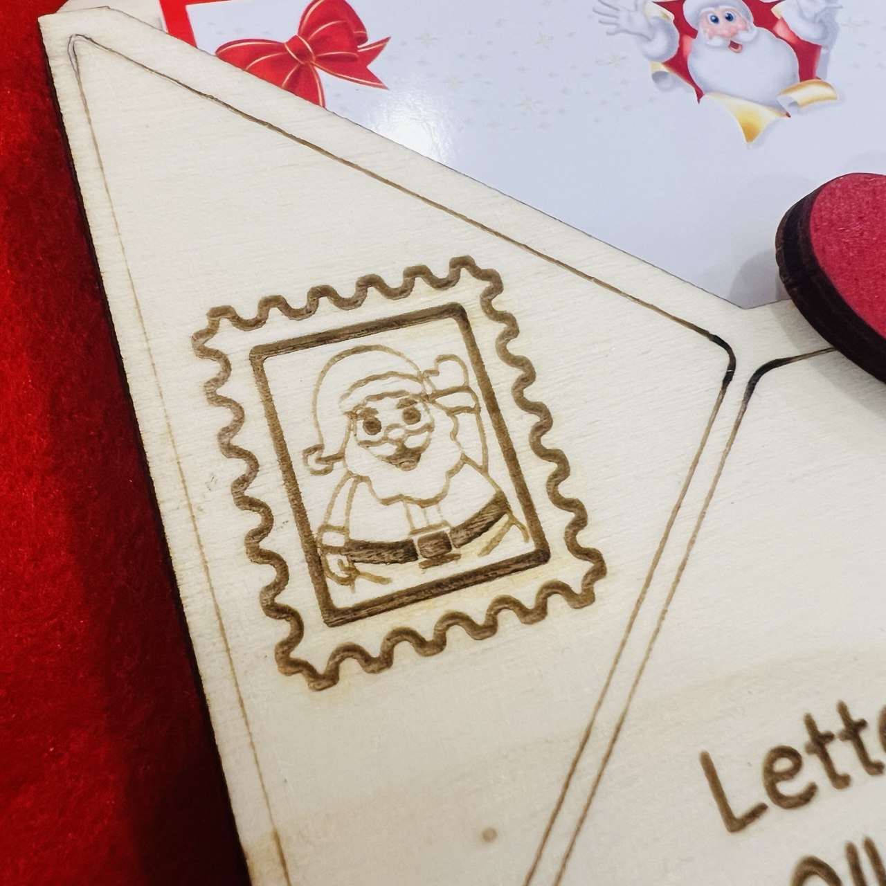 ORNAMENTO DI NATALE IN LEGNO PERSONALIZZATO CON NOMI LETTERA PER BABBO NATALE