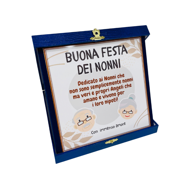 TARGA REGALO CON IMMAGINE E DEDICA PER NONNI