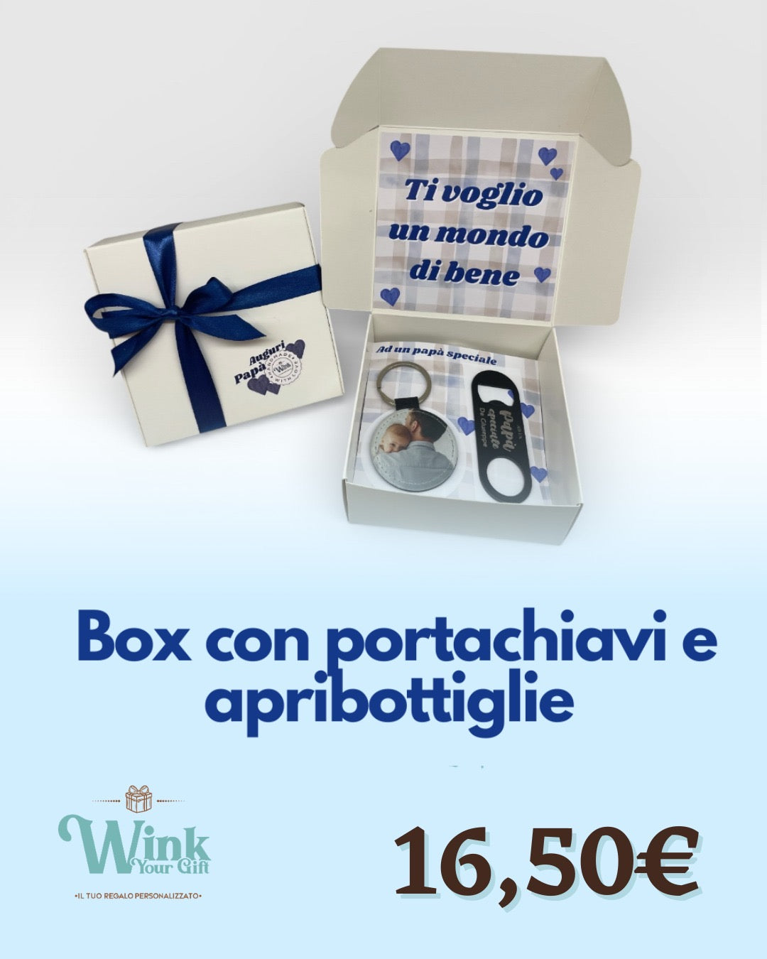 Box Portachiavi e Apribottiglia inciso Papà