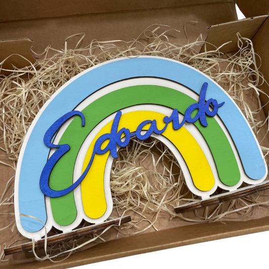 ARCOBALENO IN LEGNO PERSONALIZZATO CON NOME