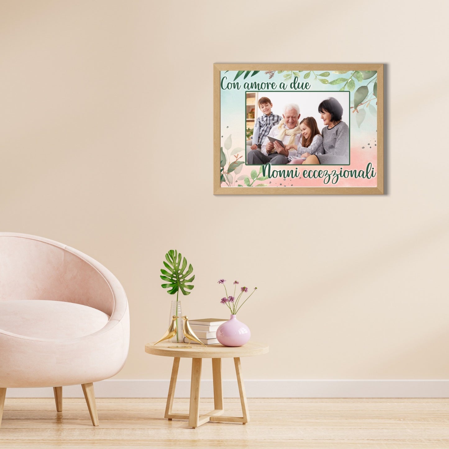 QUADRO PERSONALIZZATO CON DEDICA PER I NONNI