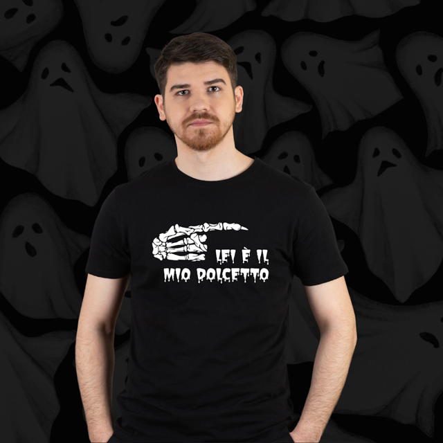 T-shirt uomo “lei è il mio dolcetto”