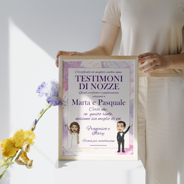 Quadretto Certificato Testimoni