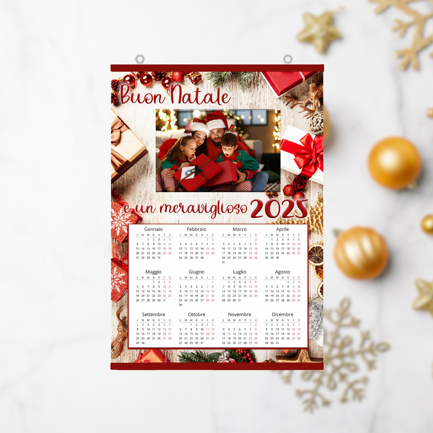 QUADRO_CALENDARIO_NATALIZIO_PERSONALIZZATO_CON_FOTO_E_DEDICA