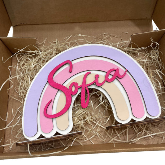ARCOBALENO IN LEGNO PERSONALIZZATO CON NOME