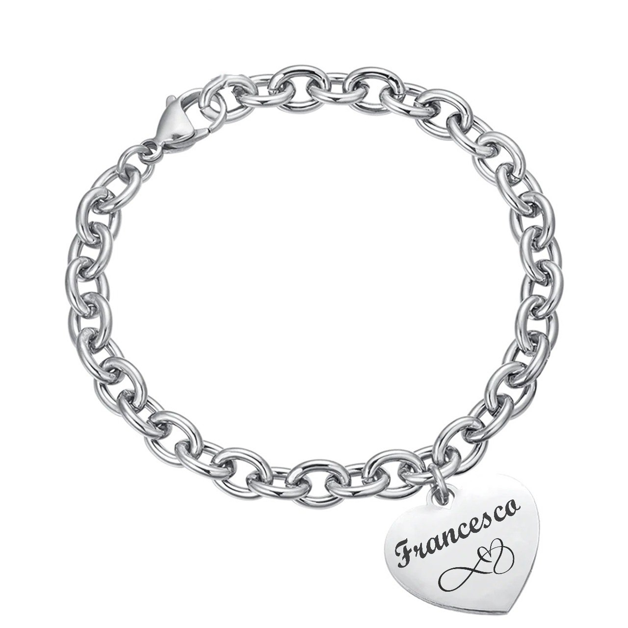 BRACCIALE IN ACCIAIO PERSONALIZZATO CON NOME