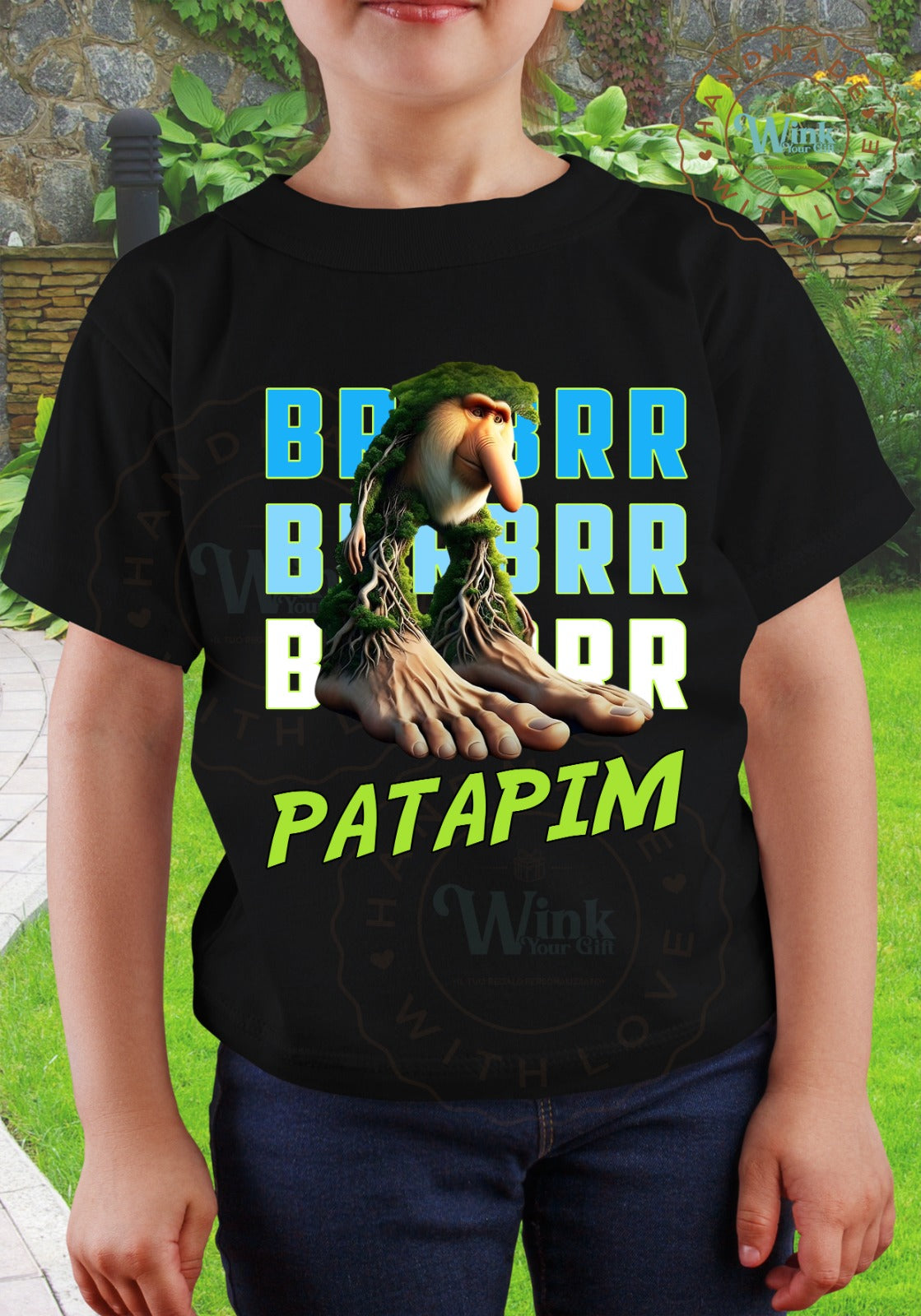 BRUBRU PATAPIM - T-SHIRT BIMBO/BIMBA - Meme Italian Brainrot