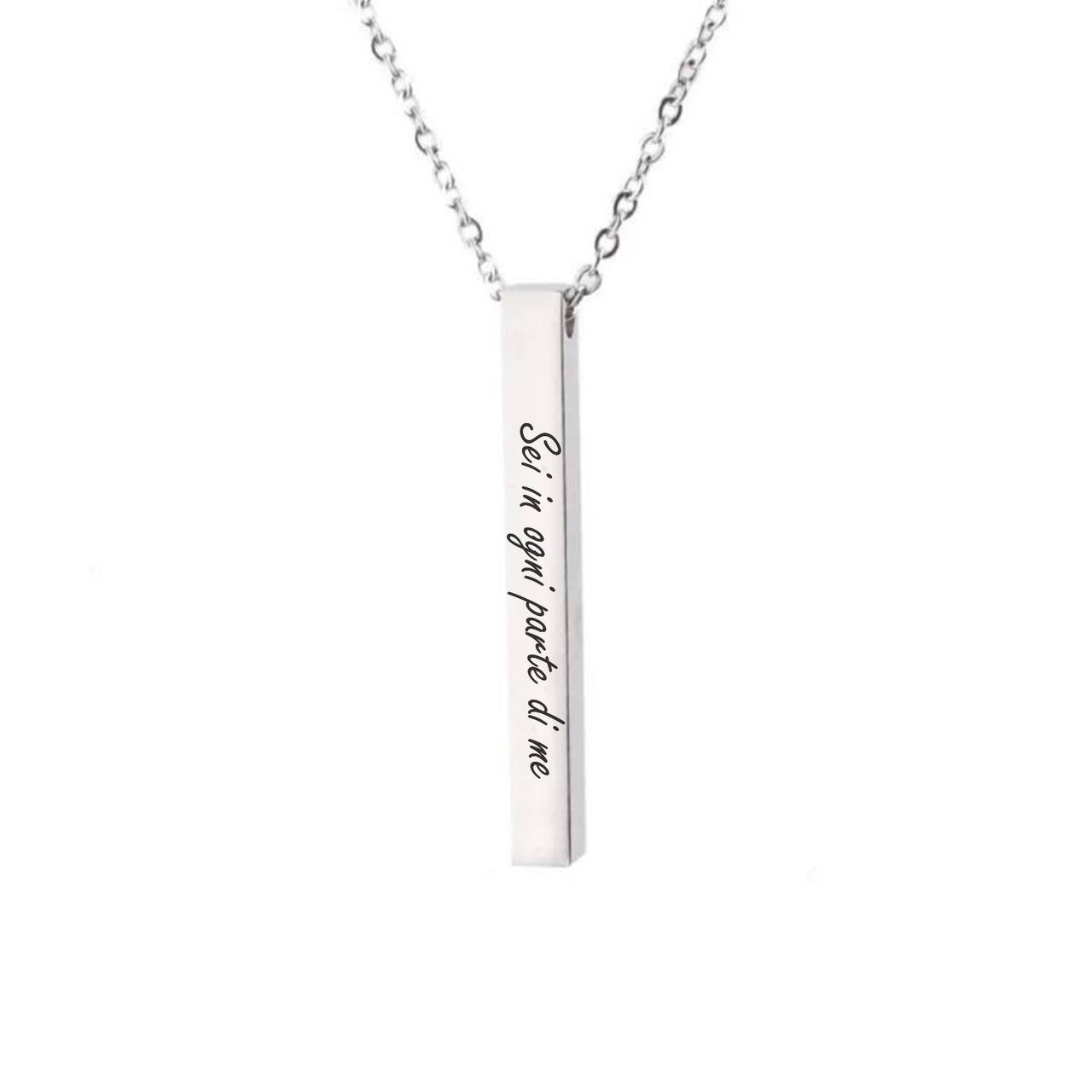 COLLANA PERSONALIZZATA IN ACCIAIO TESTO