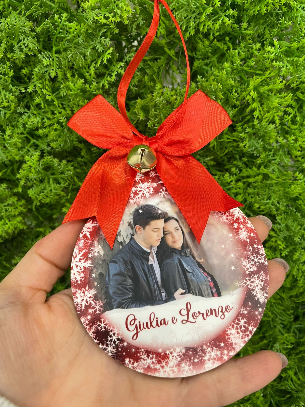 Pendente di Natale con foto personalizzato