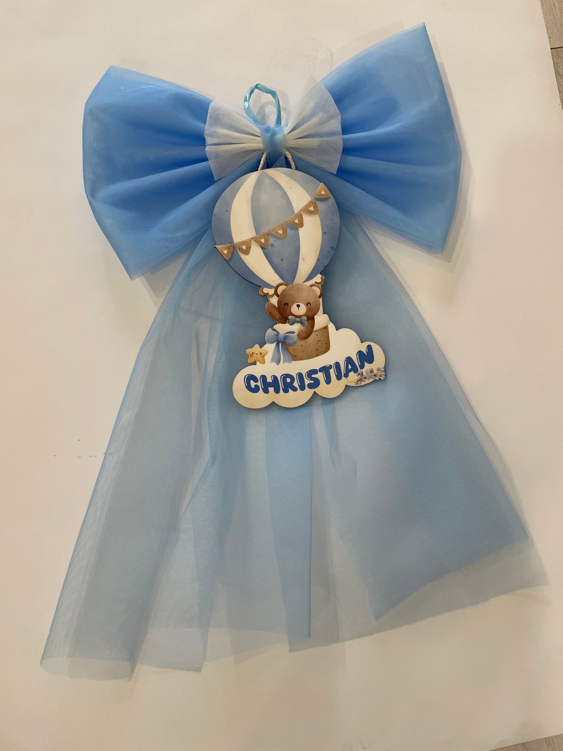 FIOCCO NASCITA BLU PERSONALIZZATO CON NOME
