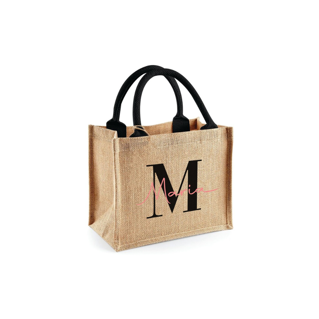 Borsa in juta personalizzata media