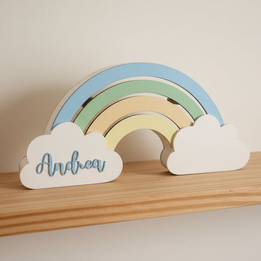 LAMPADA ARCOBALENO PERSONALIZZATA CON NOME MASCHILE BAMBINO