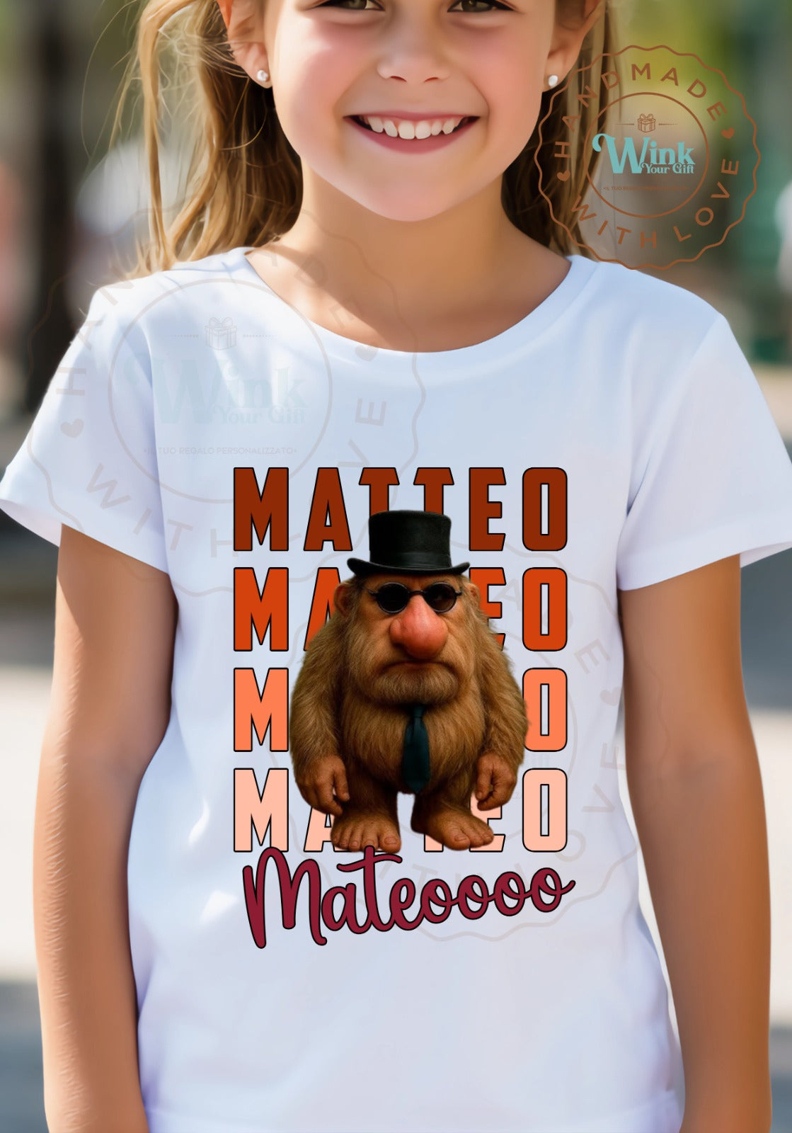 MATEO - T-SHIRT BIMBO/BIMBA - Meme Italian Brainrot