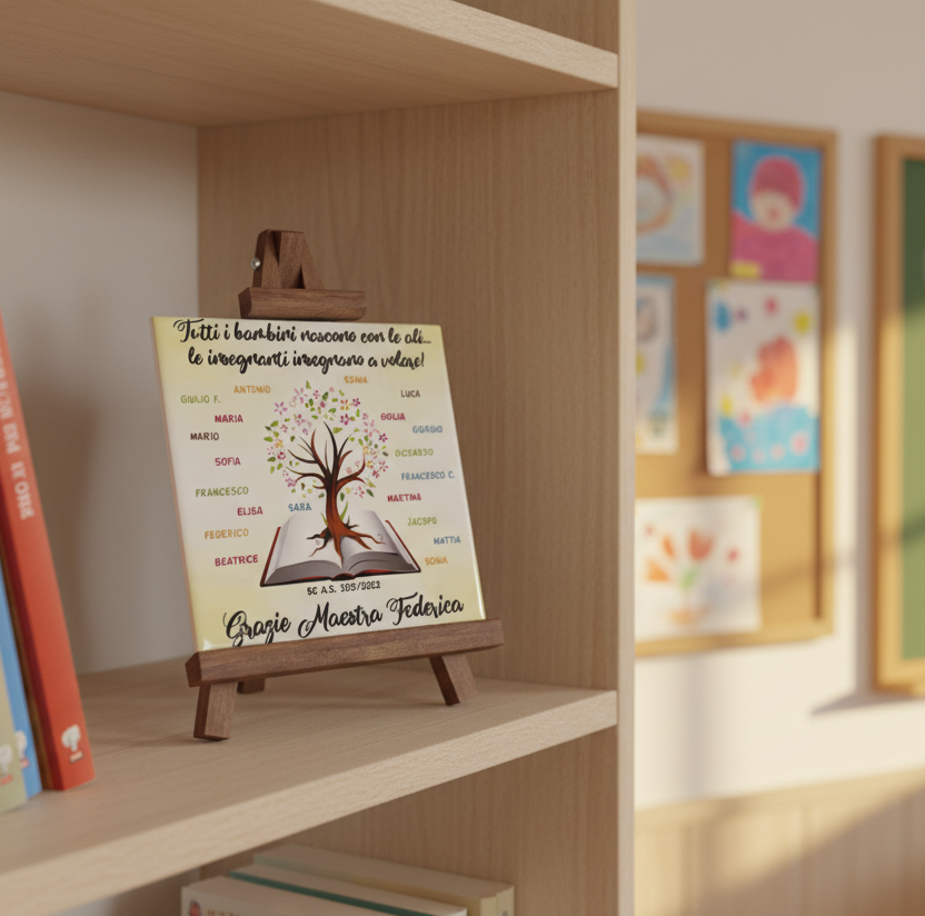 PIASTRELLA PERSONALIZZATA CON FOTO MAESTRA