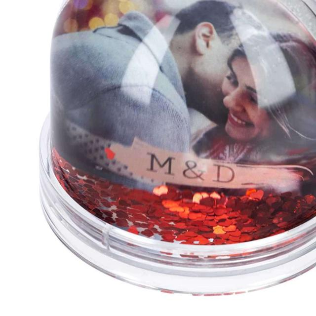 PORTAFOTO SFERA CON CUORI PERSONALIZZATO