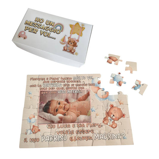 PUZZLE SORPRESA PERSONALIZZATO CON FOTO E DEDICA