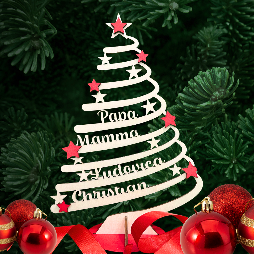 Albero di Natale con nomi
