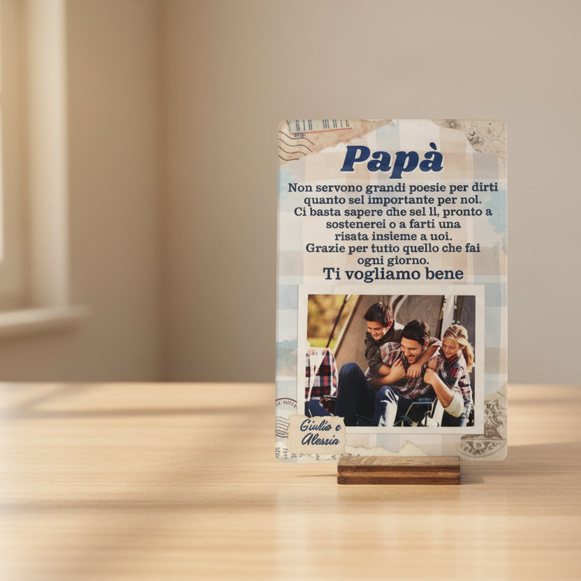 Quadretto sagomato verticale papà