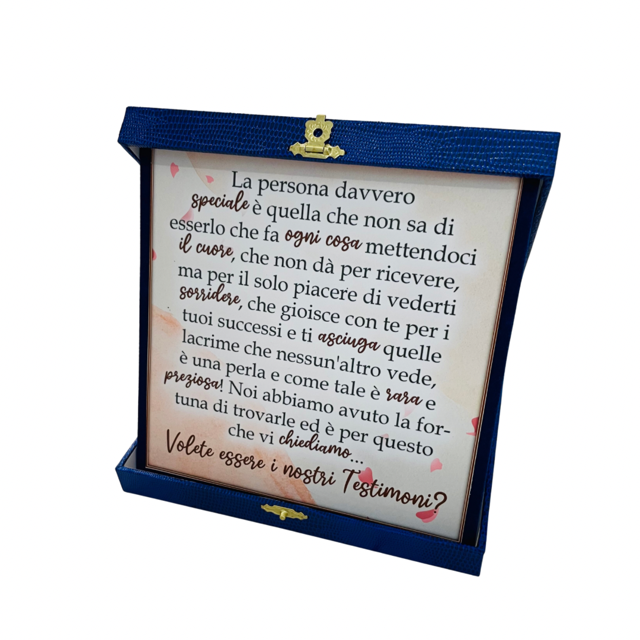 TARGA PERSONALIZZATA CON FRASE TESTIMONE