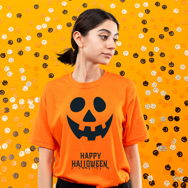 T-shirt donna “happy halloween”
