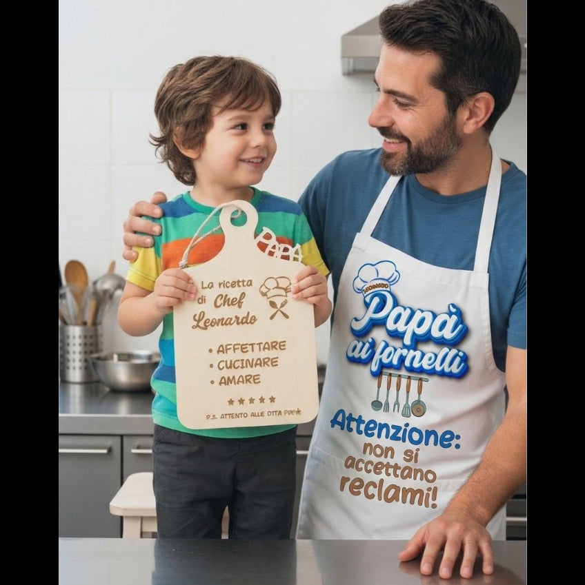 Box grembiule e tagliere Papà