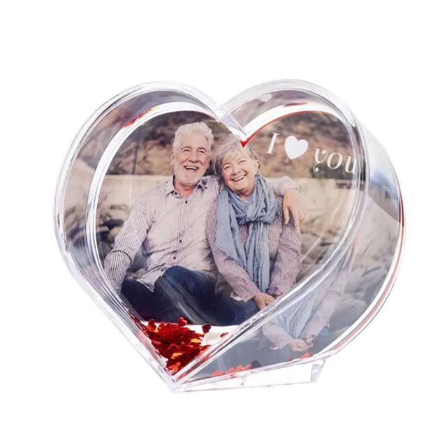 Portafoto cuore con cuoricini
