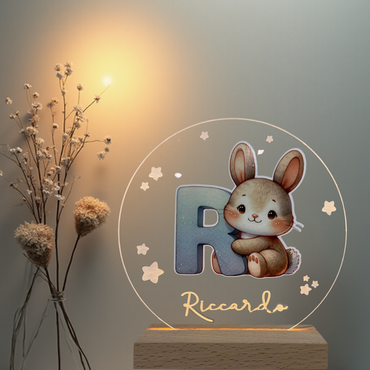 Lampada Led Plexiglass con nome maschile