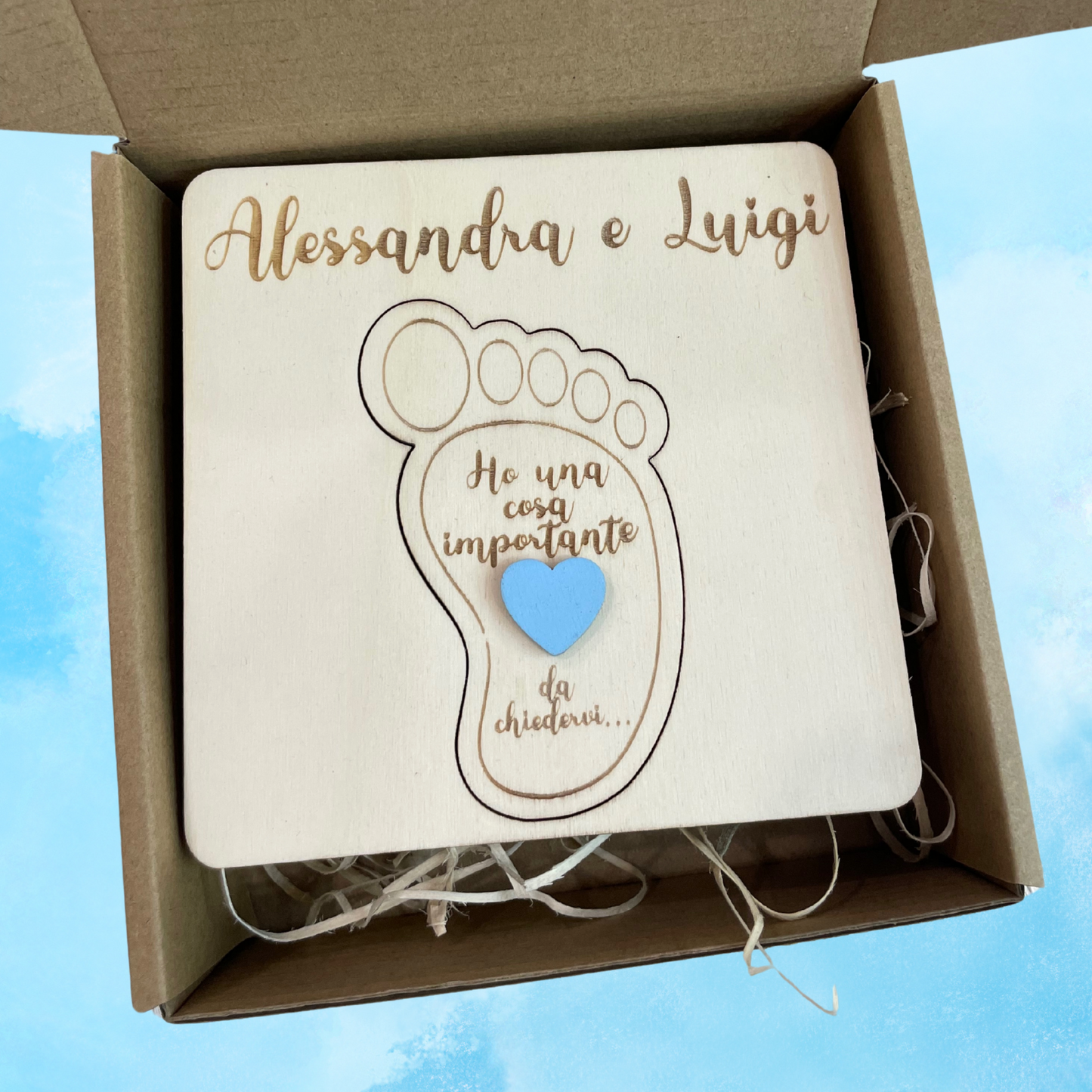 REGALO IN LEGNO PER PADRINO PERSONALIZZATO CON NOME E DEDICA