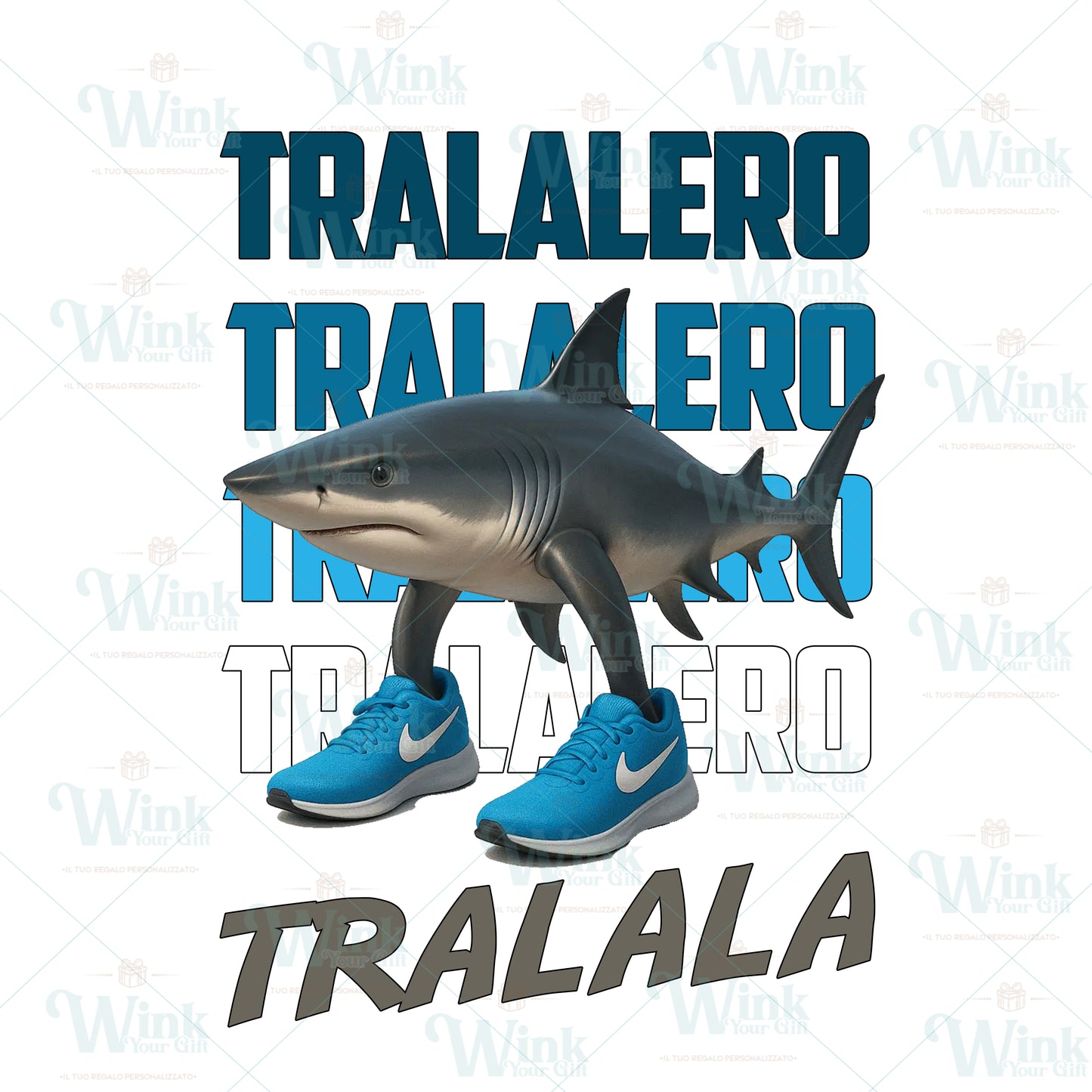tralalero_tralala KIT SCUOLA PORTAMERENDA BAVETTA TOVAGLIETTA BRAINROT