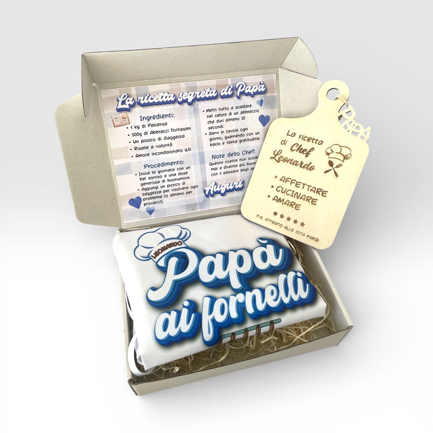 Box grembiule e tagliere Papà