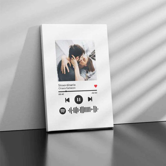 QUADRO TELA PERSONALIZZATO CON CANZONE