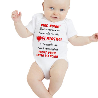 BODY PERSONALIZZATO CON DEDICA E IMMAGINI PER NONNI