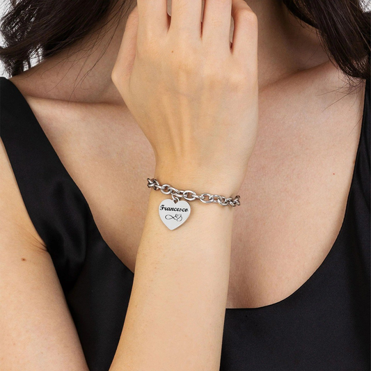 BRACCIALE IN ACCIAIO PERSONALIZZATO CON NOME 