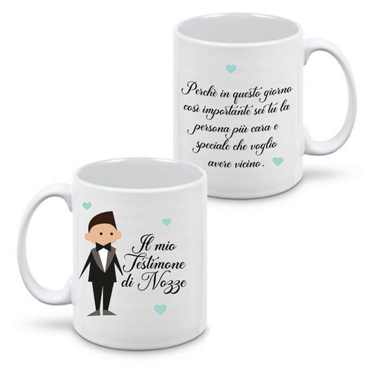 TAZZA CERAMICA PERSONALIZZATA CON IMMAGINE E DEDICA