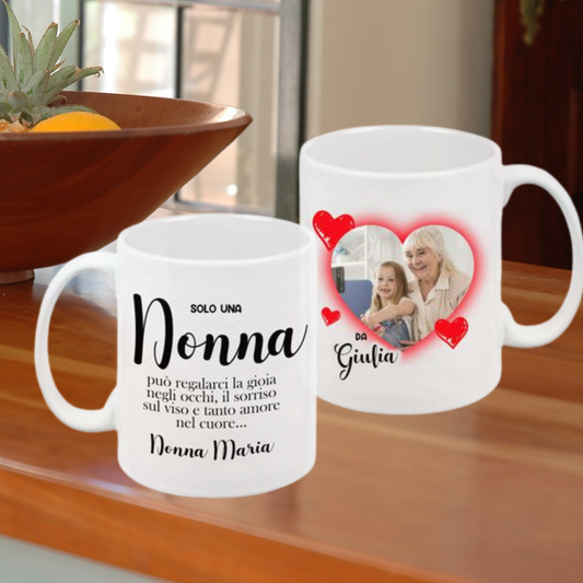 TAZZA PERSONALIZZATA CON FOTO E DEDICA PER NONNI