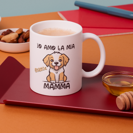 Tazza cagnolino amo la mia mamma