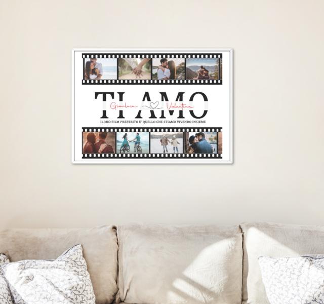 CUSCINO PERSONALIZZATO COPPIA CON FOTO E FRASE