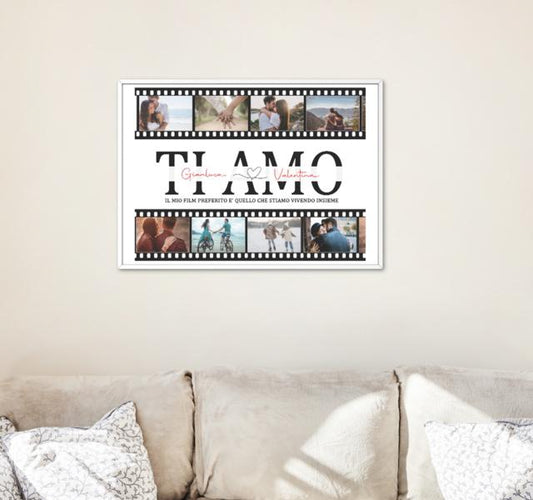 CUSCINO PERSONALIZZATO COPPIA CON FOTO E FRASE