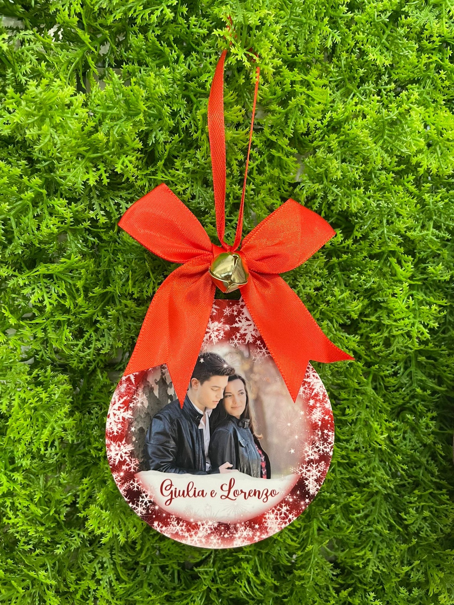 Pendente di Natale con foto personalizzato