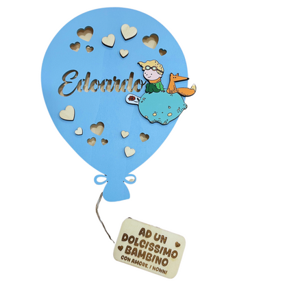 PALLONCINO PERSONALIZZATO CON NOME DEDICA E PERSONAGGIO 
