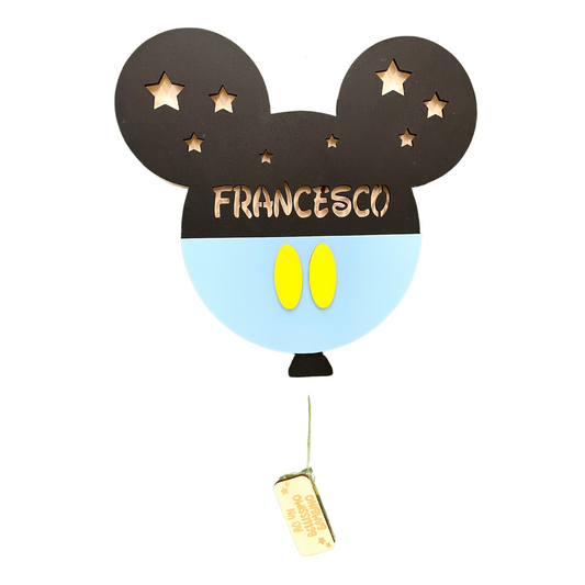 LAMPADE IN LEGNO PERSONALIZZATE CON NOME PERSONAGGIO E DEDICA