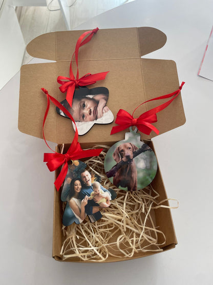 Tris Decorazioni di Natale con foto