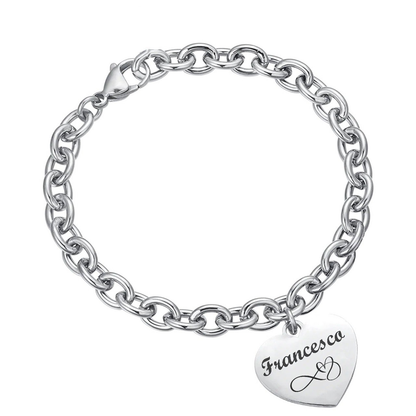 BRACCIALE IN ACCIAIO PERSONALIZZATO CON NOME 