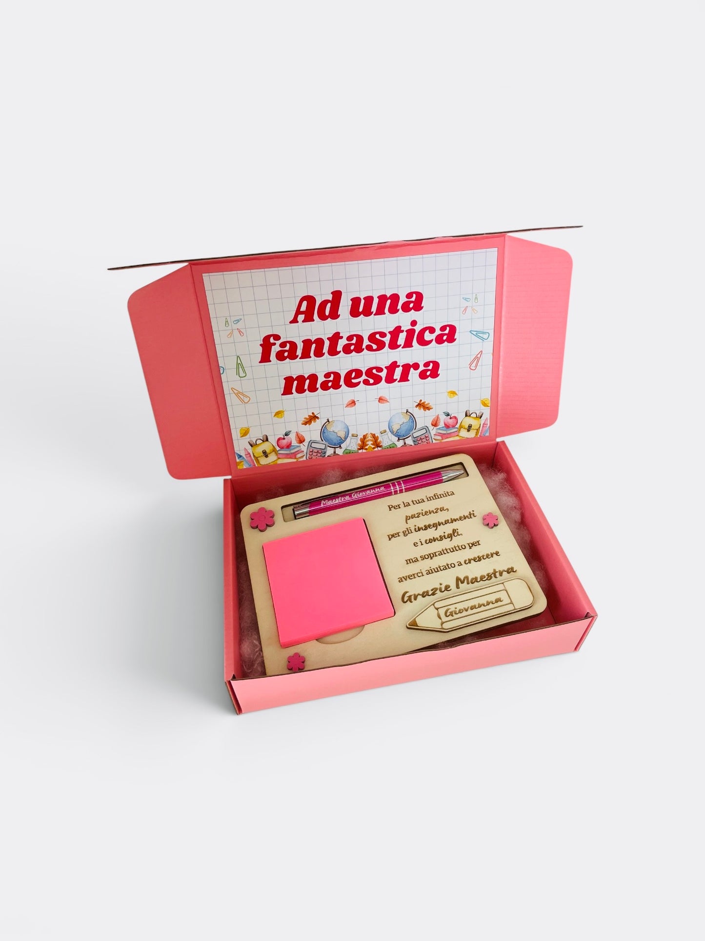 Porta Post-it e Penna personalizzata Maestra
