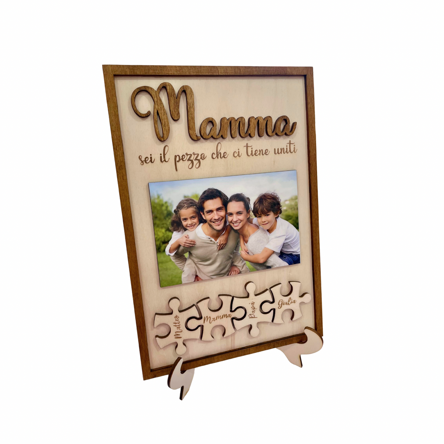 Quadretto in legno con foto e puzzle
