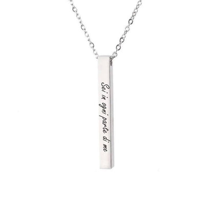 COLLANA PERSONALIZZATA IN ACCIAIO TESTO