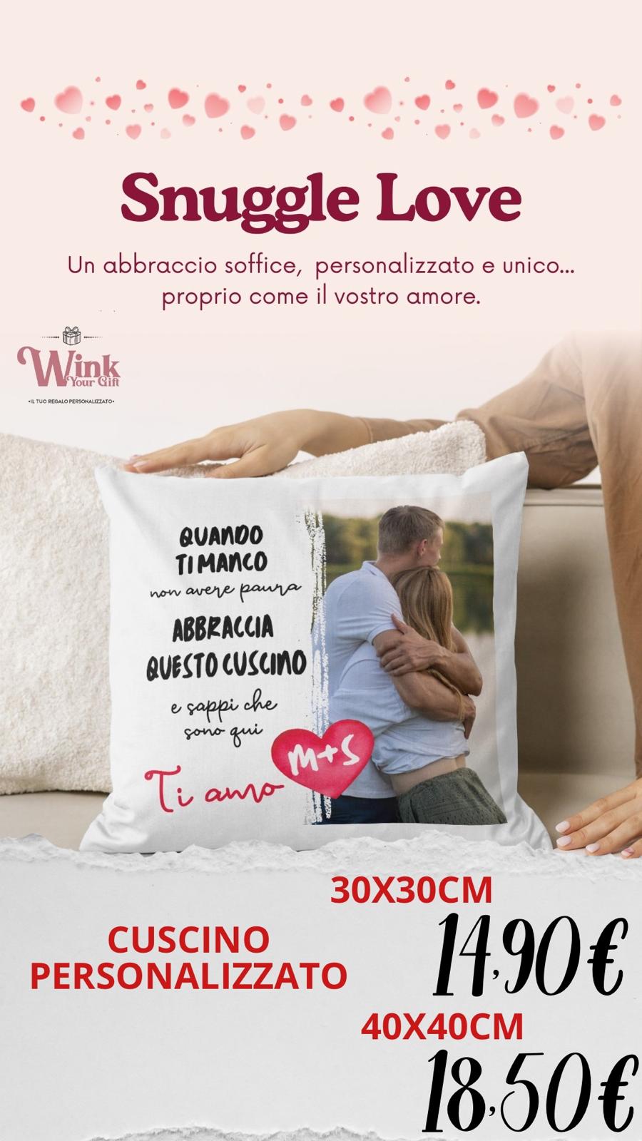 Cuscino quadrato amore misure