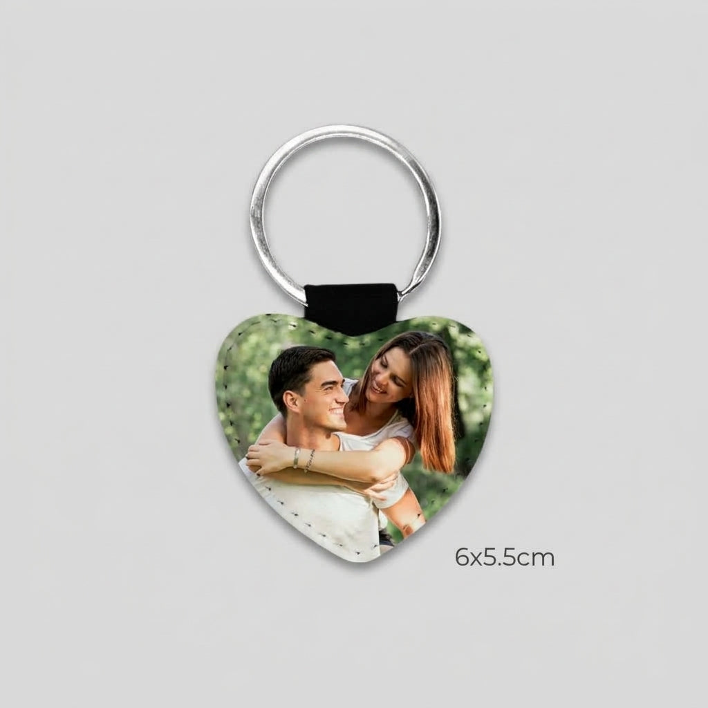 PORTACHIAVI CUORE PERSONALIZZATO CON IMMAGINE E FRASE