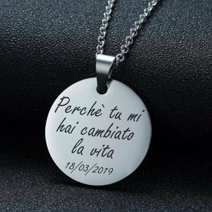 Collana personalizzata con pendente.